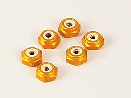 QTEQ 2mm Aluminum Lock Nuts?Gold